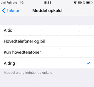 Lad iPhone læse op hvem der ringer